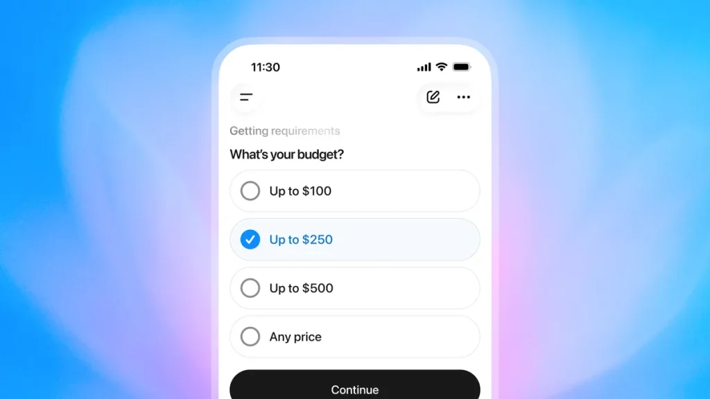 ChatGPT 的全新 Shopping Research（购物研究） 工具为你对比商品——让你无需打开 20 个标签页。