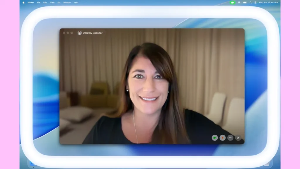 Edge Light 在 MacBook 桌面上的效果示意